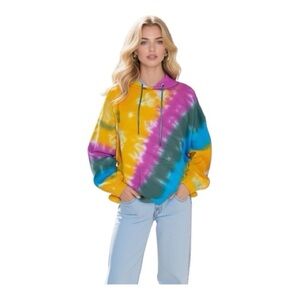 Famous Tie Dye Hoodie SZ XL NWT in Harper's Bazaar & Celebrity Worn La Detresse